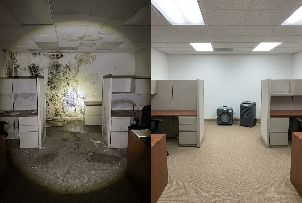 Mold Testing & Lab Reporting restoration β commercial office space of Tudor home in Cresskill, NJ